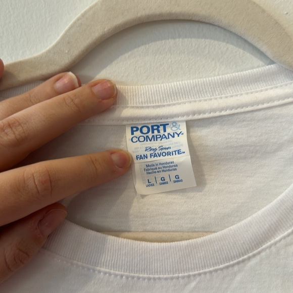 PORT & COMPANY Large L White Tee Cool Watermelon Slice - Picture 2 of 4